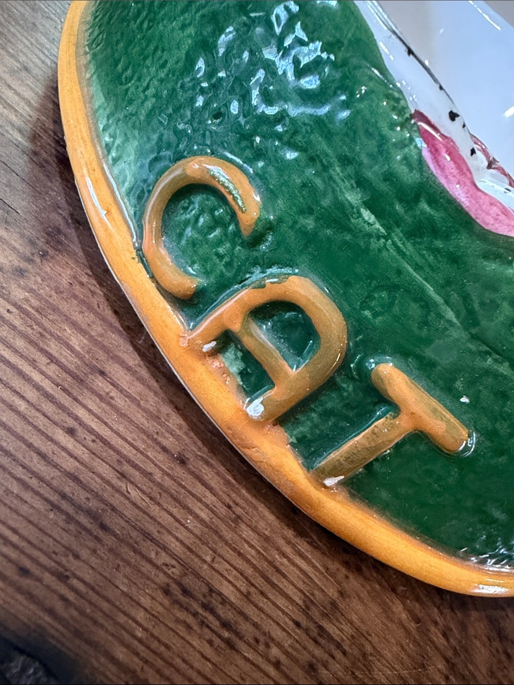 Whimsical Mid Century Modern Italian Ceramic Cat Food and Water Bowl - Picture 5 of 8
